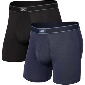 NEW $68 Saxx [ 2PC Small ] Daytripper Comfort Stretch (2 Pack) Black Blue U1699